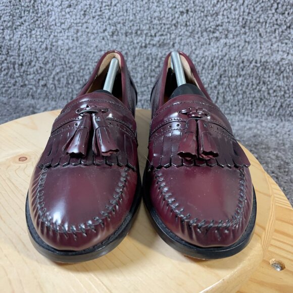 GH Bass Weejuns Loafer Layton Moc II Mens Size 10.5 Extra Wide Leather Burgundy - Picture 2 of 9